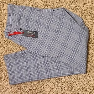 Hilfiger blue plaid flex dress pants